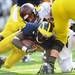 Michigan running back Fitzgerald Toussaint scores a touchdown against Central Michigan during the third quarter at Michigan Stadium on Saturday, August 31, 2013. Melanie Maxwell | AnnArbor.com